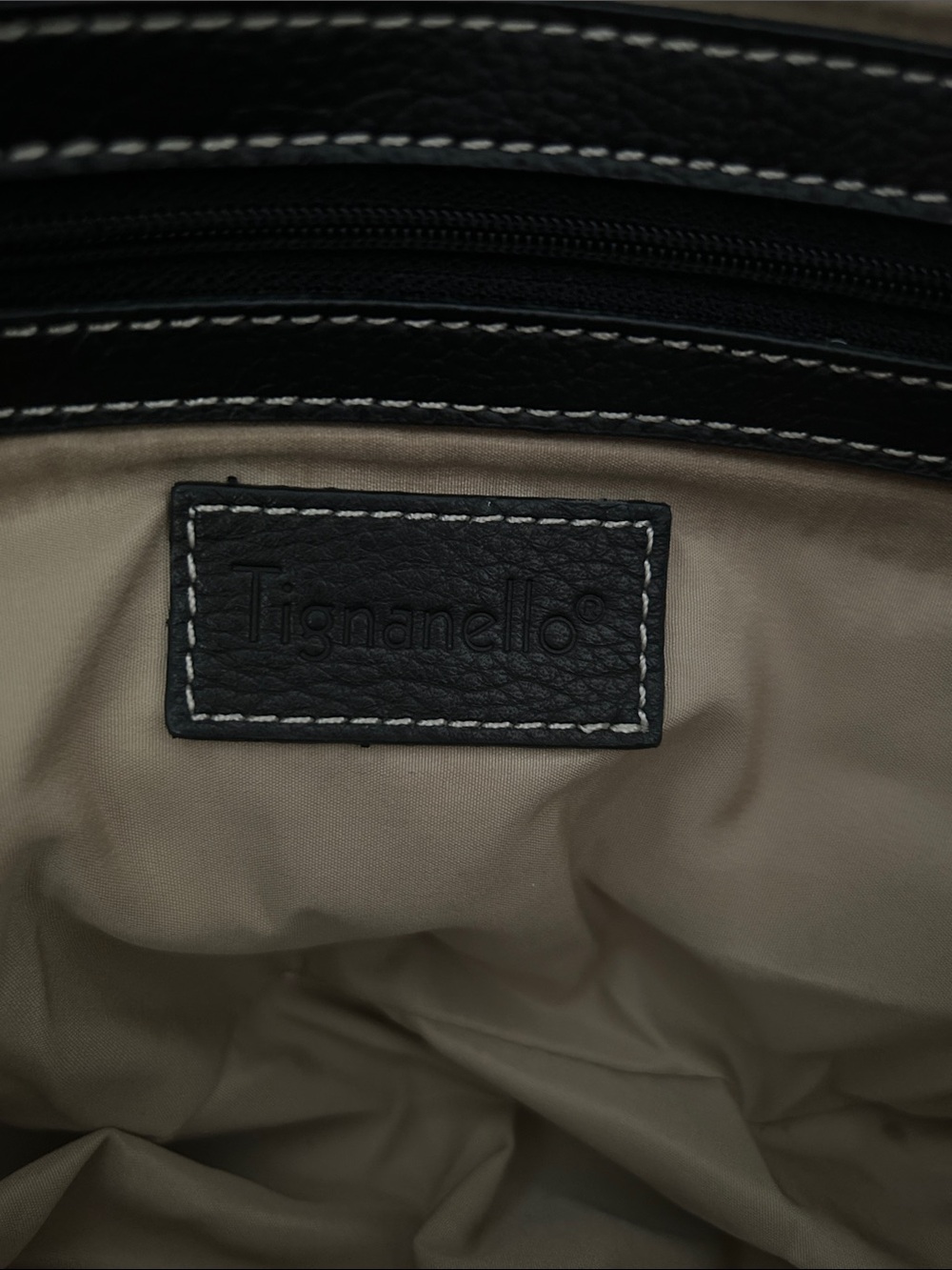 Tignanello Y2K Black Leather Shoulder Bag with Large Silver Buckles - Picture 5 of 13